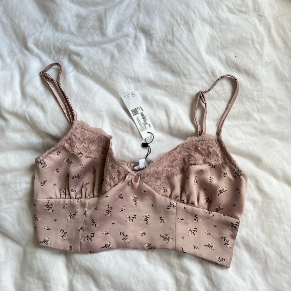 Garage lace/satin crop top - Picture 1 of 2